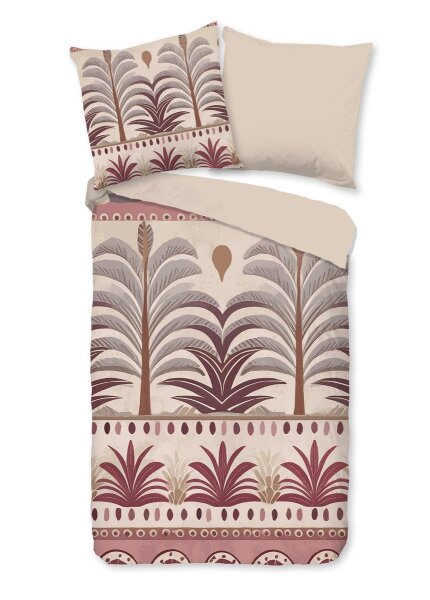 Good Morning Bettwäsche 135x200 + 1 x 80x80 cm Renforcé Cabana Bohemian Bäume natur
