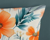 Good Morning Bettwäsche 155x220 + 1 x 80x80 cm Renforcé Spirit Tropische Blumen bunt