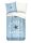 Good Morning Bettw&auml;sche 135x200 + 1 x 80x80 cm Renforc&eacute; Breeze Holzplanken/ Maritim blau