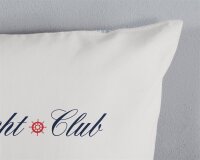 Good Morning Bettwäsche 200x200 + 2 x 80x80 cm Renforcé Yachtclub Nautischer Stil (Text) blau
