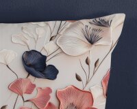 Good Morning Bettwäsche 155x220 + 1 x 80x80 cm Renforcé Samos Blumen natur