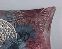 HIP Bettw&auml;sche 155x220 + 1 x 80x80 cm Flanell Makenna Mandalas, Blumen und Reh grau