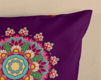 HIP Bettw&auml;sche 135x200 + 1 x 80x80 cm Mako Satin Sherhia bunte Mandalas bunt