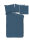Descanso Bettwäsche 100x135 + 1 x  40x60 cm Mako Satin Hotel Sevilla ruhiger Satin-Streifen blau