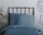 Descanso Bettwäsche 100x135 + 1 x  40x60 cm Mako Satin Hotel Sevilla ruhiger Satin-Streifen blau