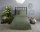 Descanso Bettwäsche 120x150 + 1 x 60x70 cm Mako Satin Hotel Sevilla ruhiger Satin-Streifen grün