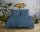 Descanso Bettwäsche 135x200 + 1 x 80x80 cm Mako Satin Hotel Sevilla ruhiger Satin-Streifen blau