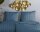 Descanso Bettwäsche 135x200 + 1 x 80x80 cm Mako Satin Hotel Sevilla ruhiger Satin-Streifen blau