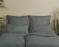 HIP Kissenbezug 40x80 cm Mako Satin Uni Einfarbig grün
