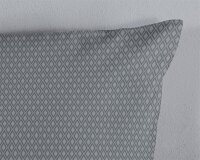 HIP Kissenbezug 40x80 cm Mako Satin Olinga Mandalas und Blumen grau
