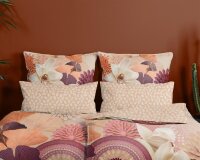 HIP Kissenbezug 40x80 cm Mako Satin Quente Mandalas und Blumen natur