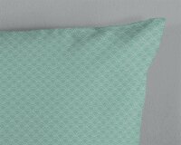 HIP Kissenbezug 40x80 cm Mako Satin Vespera grafischer Druck gr&uuml;n