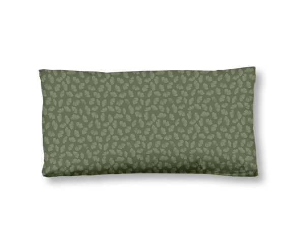 HIP Kissenbezug 40x80 cm Mako Satin Janay grafischer Bl&auml;tterdruck gr&uuml;n