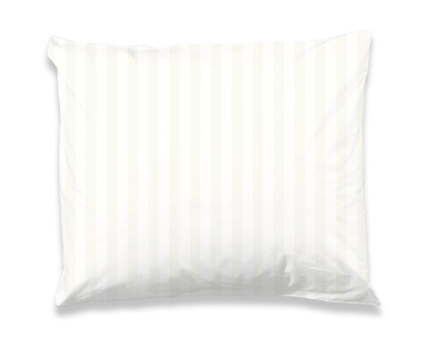 Descanso Kissenbezug 60x70 cm Mako Satin Hotel Sevilla ruhiger Satin-Streifen wei&szlig;