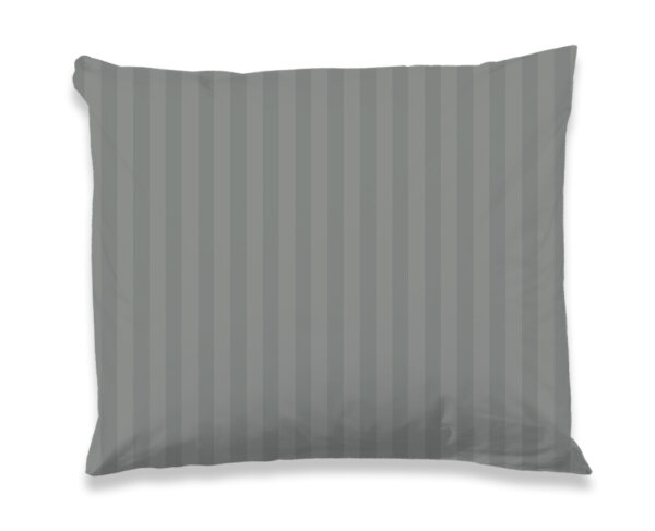 Descanso Kissenbezug 60x70 cm Mako Satin Hotel Sevilla ruhiger Satin-Streifen grau