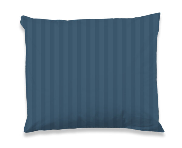 Descanso Kissenbezug 60x70 cm Mako Satin Hotel Sevilla ruhiger Satin-Streifen blau