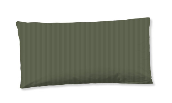 Descanso Kissenbezug 40x80 cm Mako Satin Hotel Sevilla ruhiger Satin-Streifen gr&uuml;n