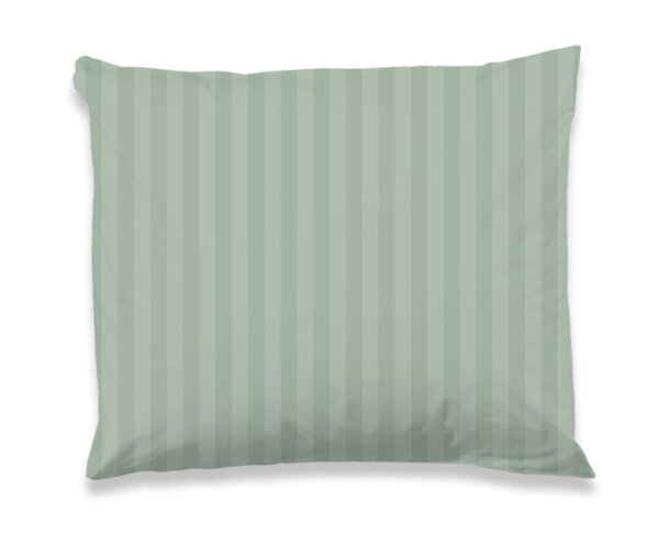 Descanso Kissenbezug 60x70 cm Mako Satin Hotel Sevilla ruhiger Satin-Streifen gr&uuml;n