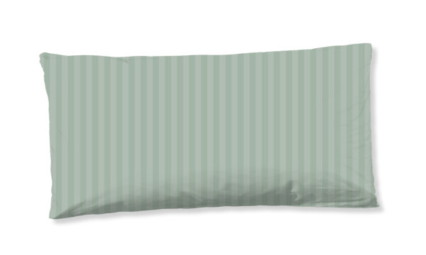Descanso Kissenbezug 40x80 cm Mako Satin Hotel Sevilla ruhiger Satin-Streifen gr&uuml;n