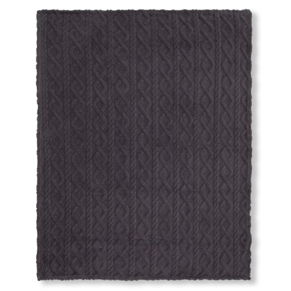 Descanso Plaid 130x160 cm Jacquard-Teddy Jacquard Teddy Jacquard Teddy grau