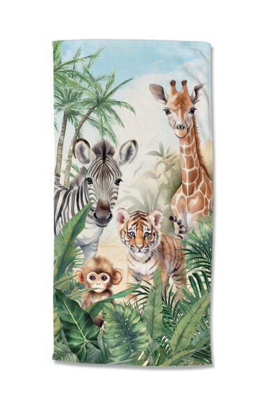 Good Morning Strandtuch 75x150 cm Frottee Thabo Dschungel Tiere bunt