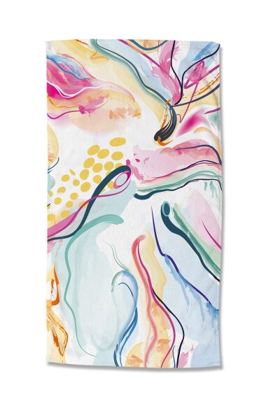 Good Morning Strandtuch 100x180 cm Frottee Magic moderner Druck bunt