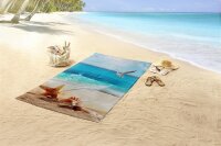 Good Morning Strandtuch 100x180 cm Frottee Sealife Blumen...