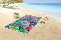 HIP Strandtuch 100x180 cm Frottee Parada Mandalas und Schmetterlinge bunt