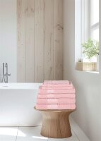 Good Morning Uni handtuch 2 x 16x22 + 2 x 30x55 + 2 x 50x100 + 2 x 70x140 cm Frottee Uni Einfarbig rosa