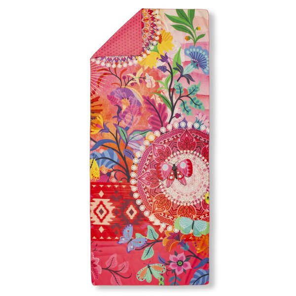 HIP Sporthandtuch 75x180 cm Polyvelvet Giselah Mandalas und Blumen bunt