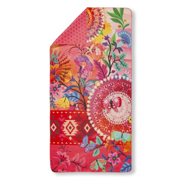 HIP Sporthandtuch 50x100 cm Polyvelvet Giseleh Mandalas und Blumen bunt