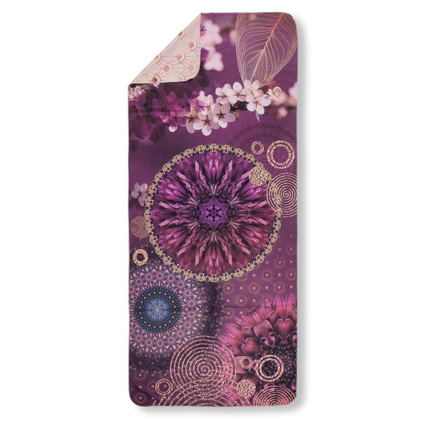HIP Sporthandtuch 75x180 cm Polyvelvet Aluna Mandalas und Blumen bunt