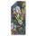 Descanso Sporthandtuch 75x180 cm Polyvelvet Dilana Blumen und V&ouml;gel grau