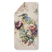 Descanso Sporthandtuch 50x100 cm Polyvelvet Verde fleurs...
