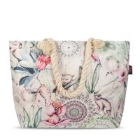 HIP Tasche 43x60 cm Gewebtes Polyester Wayan Tropisches Muster und Mandalas bunt