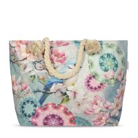 HIP Tasche 43x60 cm Gewebtes Polyester Eldisa Mandalas, Blumen & Vogel grün
