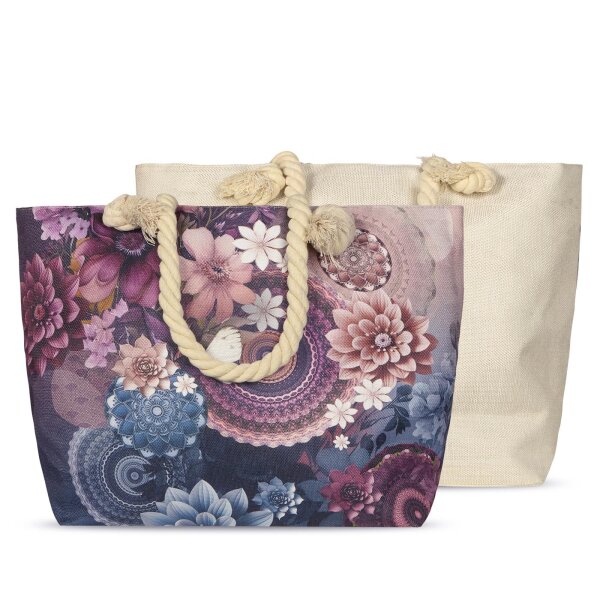 HIP Tasche 43x60 cm Gewebtes Polyester Asher Mandalas & Blumen bunt