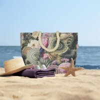 HIP Tasche 43x60 cm Gewebtes Polyester Palay Mandalas und Blumen ist tropisch grün