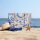HIP Tasche 43x60 cm Gewebtes Polyester Aldiana Mandalas und maritim / Strand-Thema blau