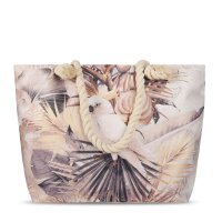 Descanso Tasche 43x60 cm Gewebtes Polyester Pippa Blätter und ein Papagei natur