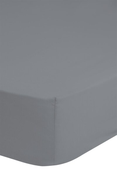 Good Morning Spannbettlaken 90x200 cm Flanell Uni Einfarbig silberfarben
