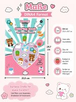 Kawaii Cuties Malbuch + Sticker mit Duft DIN A4 Kinder...