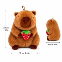 Capybara Kuscheltier 20 cm mit Frucht Erdbeer...