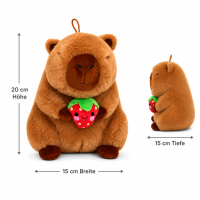 Capybara Kuscheltier 20 cm mit Frucht Erdbeer...
