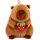 Capybara Kuscheltier 20 cm mit Frucht Erdbeer Anhänger weich Plüschtier Kinder Figur Geschenk