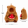 Capybara Kuscheltier 20 cm mit Frucht Wassermelone Anh&auml;nger weich Pl&uuml;schtier Kinder Deko Geschenk