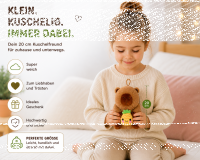 Capybara Kuscheltier 20 cm mit Frucht Ananas Anh&auml;nger weich Pl&uuml;schtier Kinder Deko Geschenk