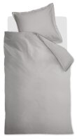 Ambiante Mako Satin Bettwäsche Satin Uni Grey 135 cm...