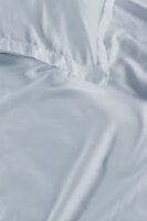 Ambiante Mako Satin Bettwäsche Satin Uni Light Blue Hell 155 cm x 220 cm blau