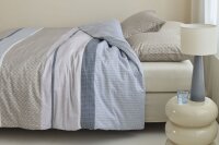 Beddinghouse Mako Satin Bettwäsche Hil Blue 135 cm x 200 cm blau